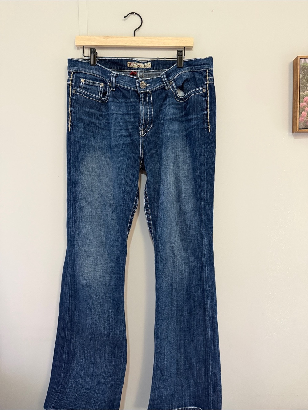 BKE Women's Dark Blue Flare Jeans